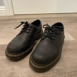 Dr Martens 1461 SLIP RESISTANT LEATHER OXFORD SHOES in Black